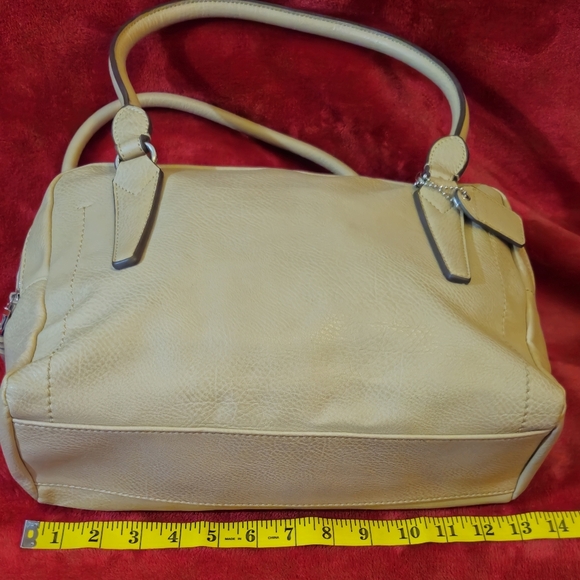 Relic Cream Satchel Bag with Double Zipper Closure & Handles - Picture 5 of 9